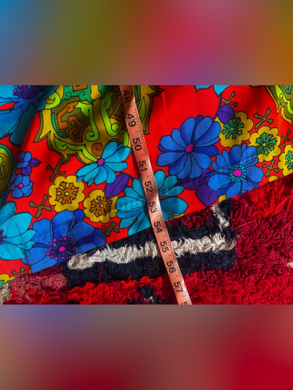 70s Vintage Hawaiian Tops Neon Floral Honeymoon Set - Picture 8 of 12
